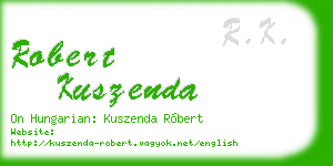 robert kuszenda business card