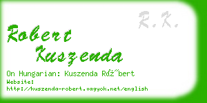 robert kuszenda business card